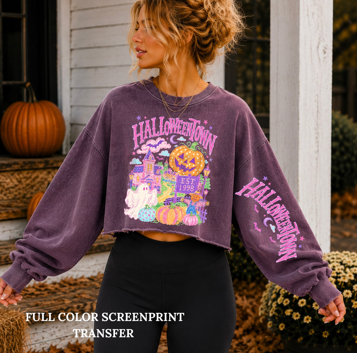 Halloweentown w/ 1 Sleeve -Clear Film Screen Print