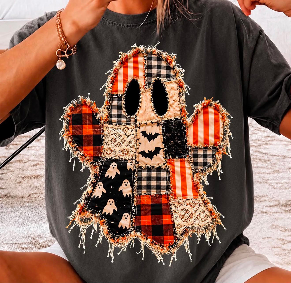 **PRE ORDER**Faux Patch Ghostie DTF -DTF TRANSFER