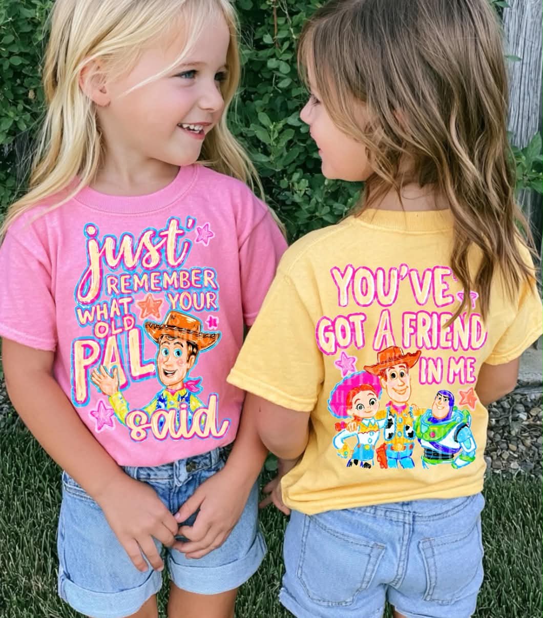 **PRE ORDER** YOUTH Set Of 2 Friend In Me YOUTH DTF -DTF TRANSFER YOUTH