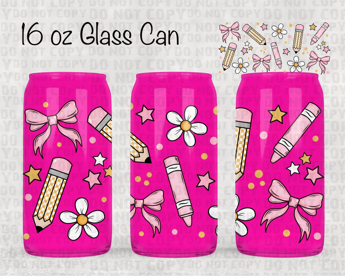 Crayons and bows UV cup wrap