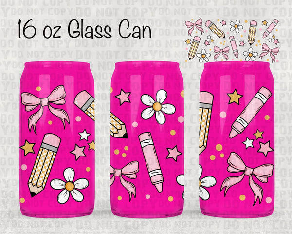 Crayons and bows UV cup wrap
