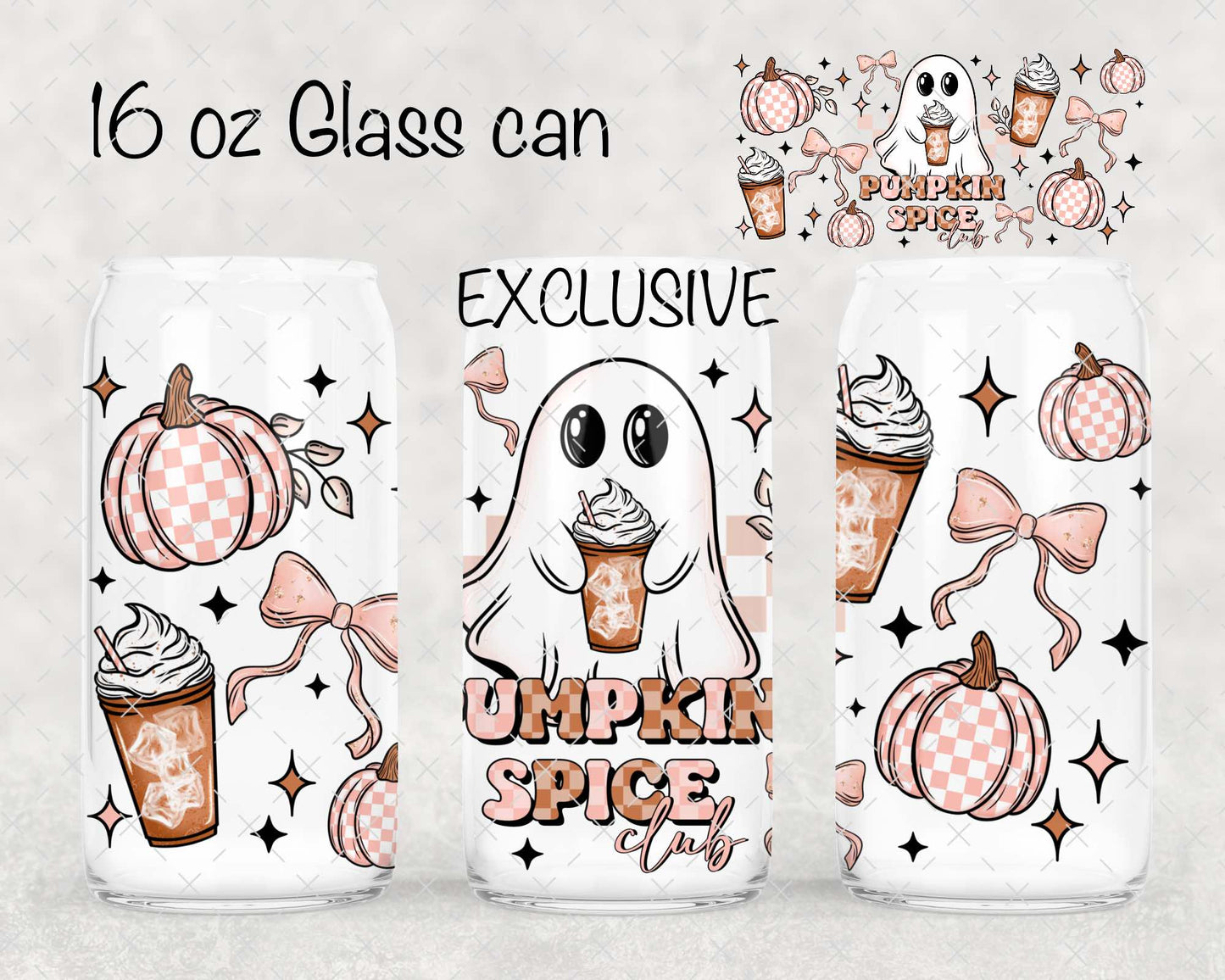 Pumpkin Spice Ghostie UV Cup Wrap