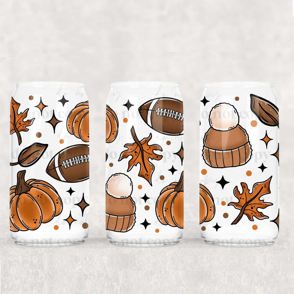Fall Football UV Cup Wrap