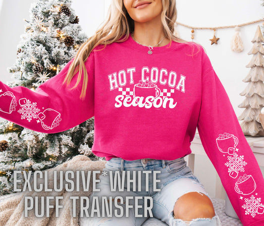 **EXCLUSIVE** Hot Cocoa Season w/ Double Sleeve Puff  **PUFF**WHITE PUFF INK** PUFF