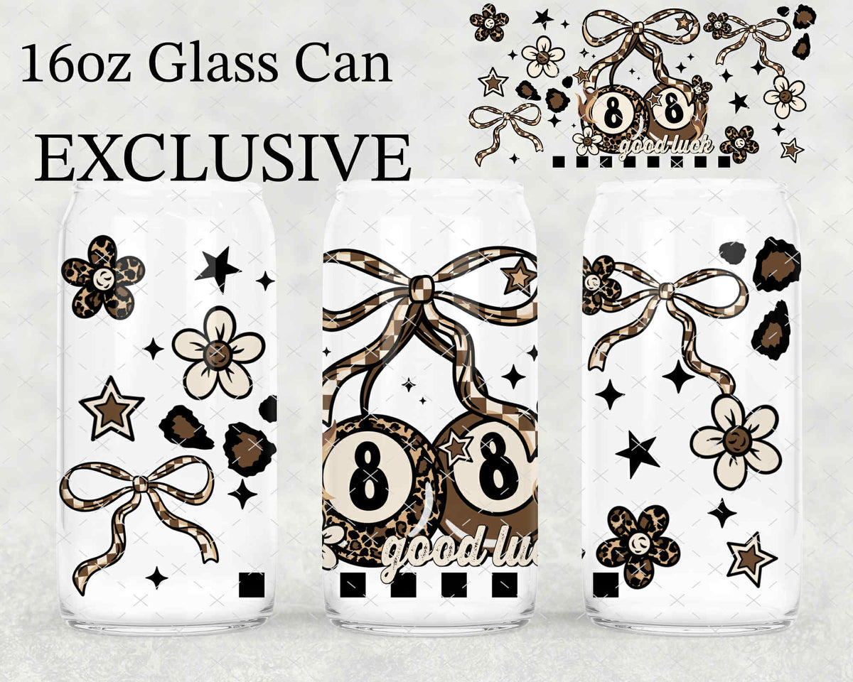 **EXCLUSIVE**Leopard Good Luck 8 Ball UV Wrap