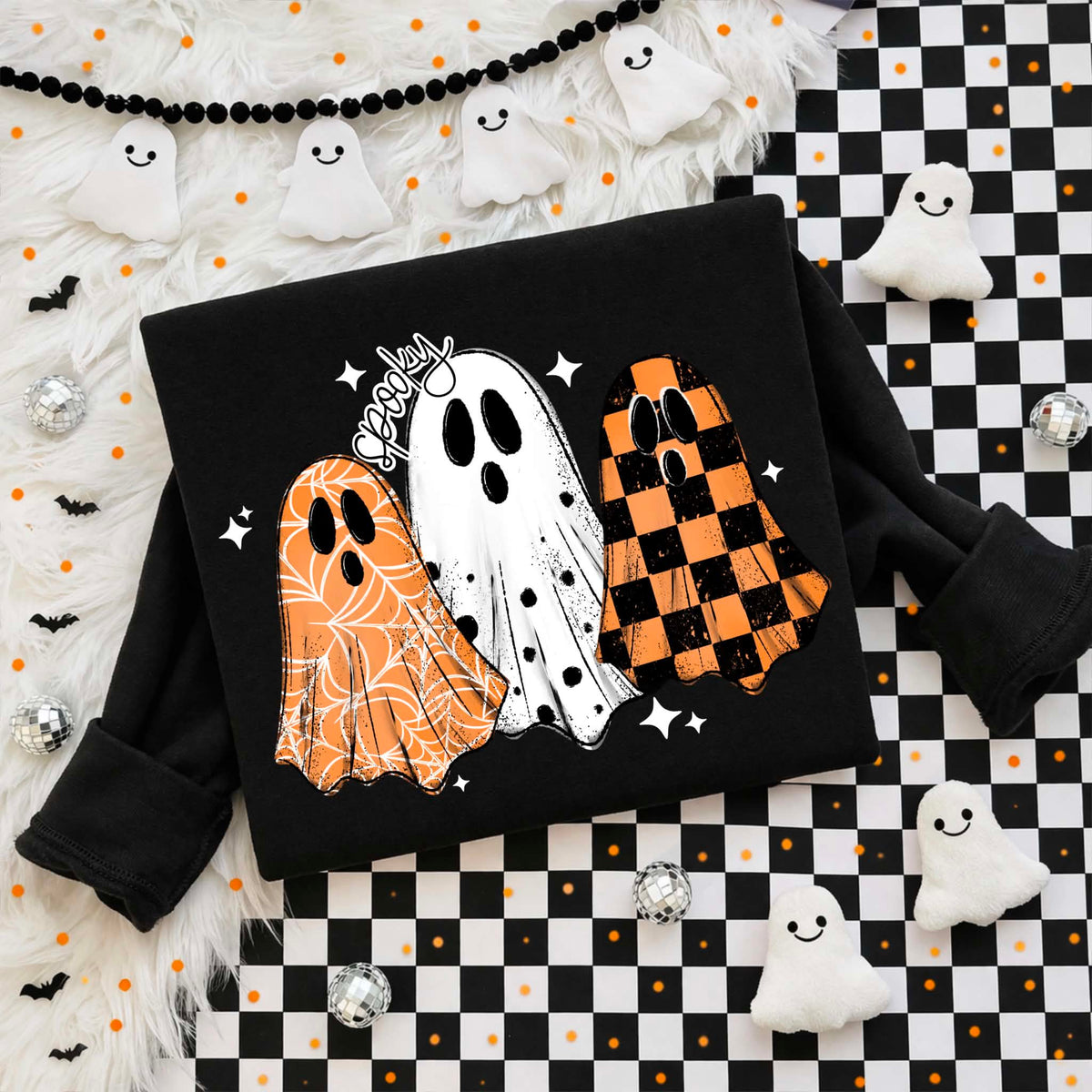 **PRE ORDER**Checker Triple Ghosts DTF TRANSFER