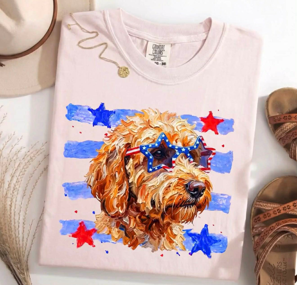 **PRE ORDER**STRIPED RWB DOG DTF -DTF TRANSFER