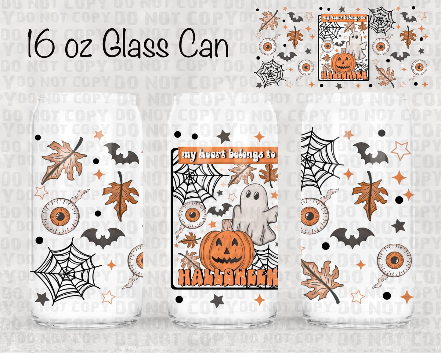 Heart belongs to Halloween UV cup wrap