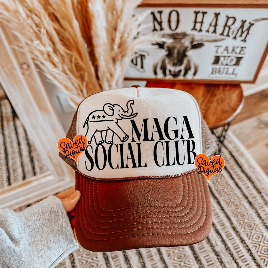 Maga social club POCKET size for pocket or hat