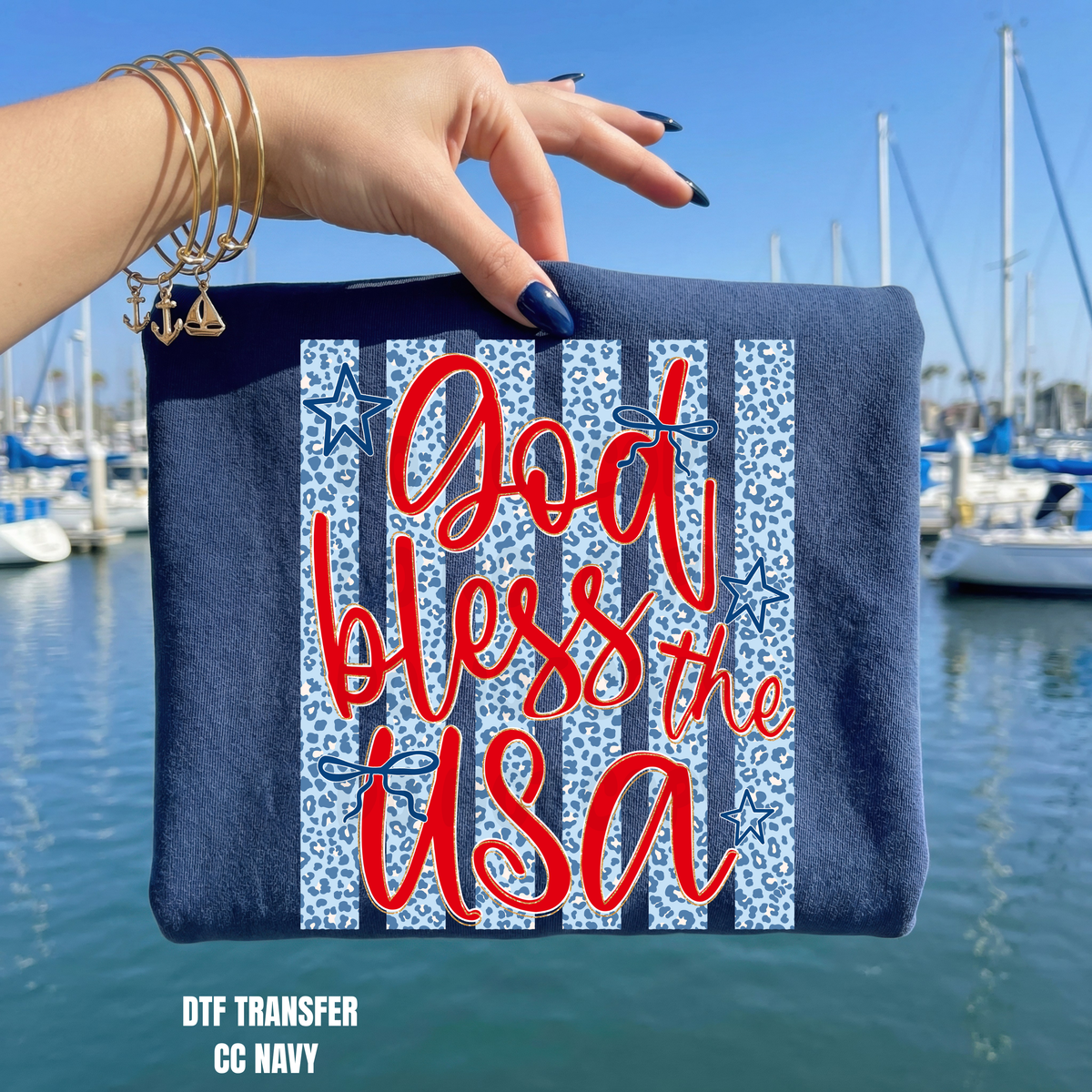 Bless The USA Stripes-DTF TRANSFER