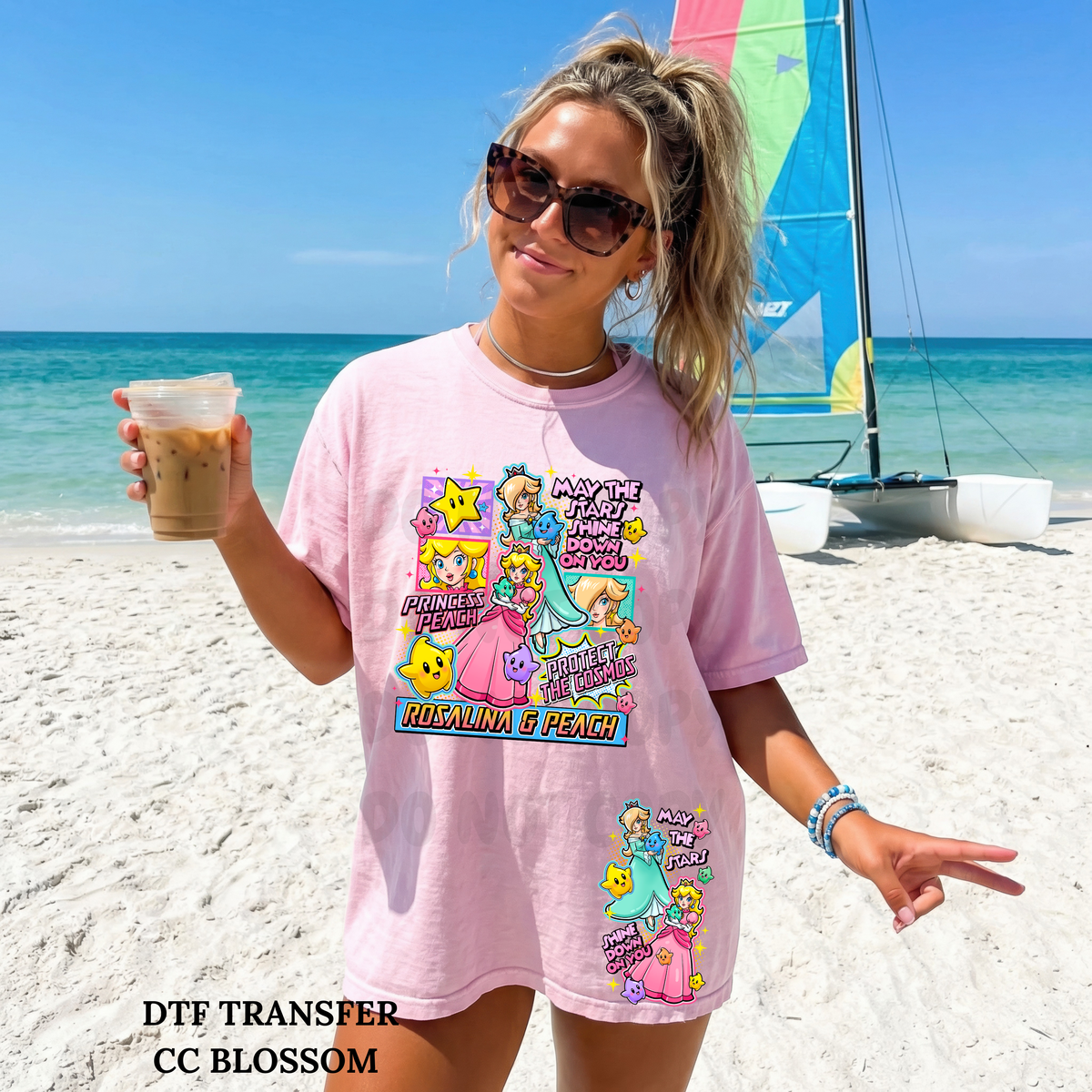 Peach Girly w/ 1 Sleeve -DTF TRANSFER