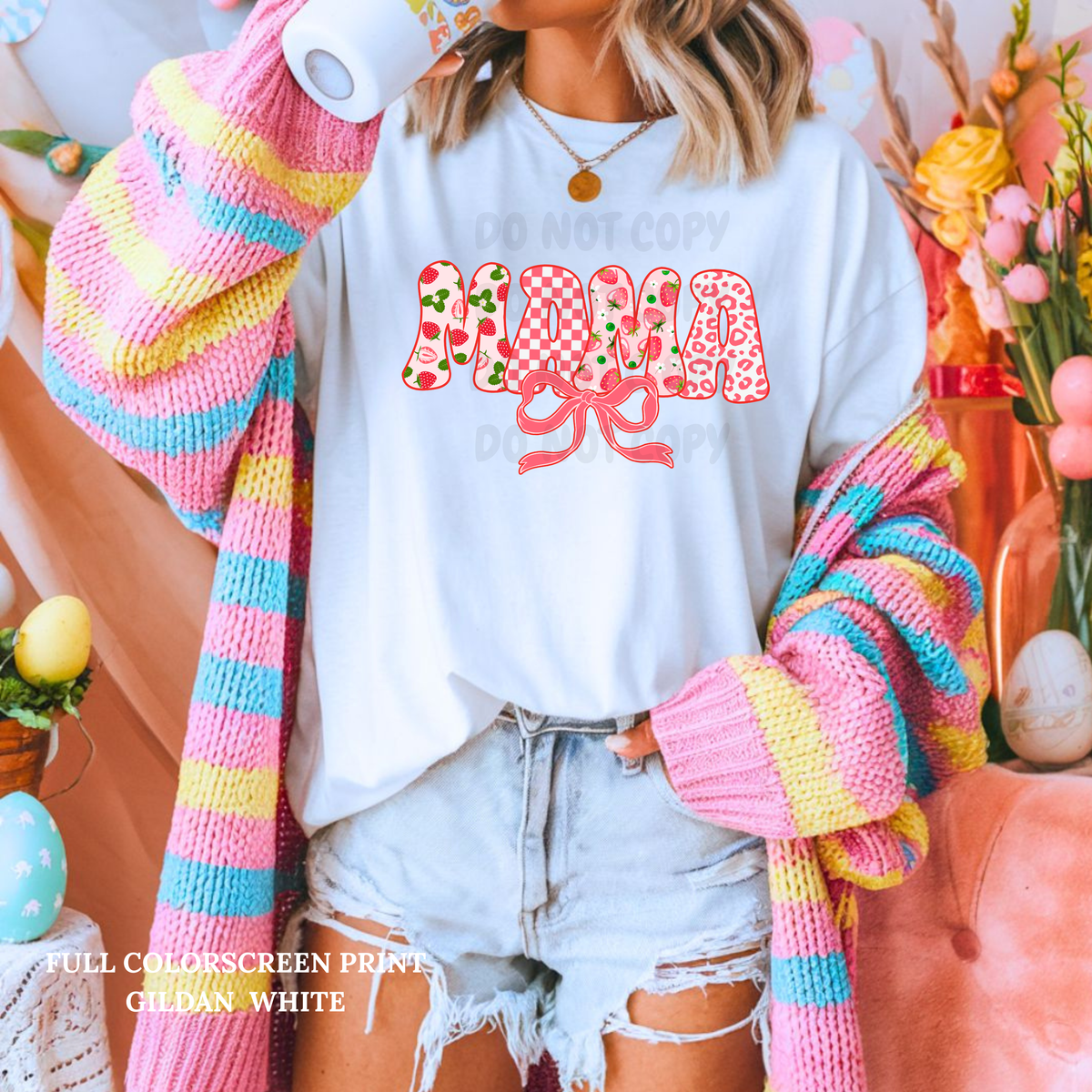 Mama Strawberries-Clear Film