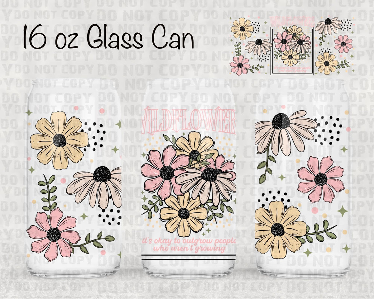 Wild flowers UV cup wrap