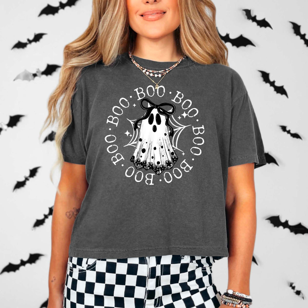 **PRE ORDER**'Boo Circle Ghostie DTF TRANSFER