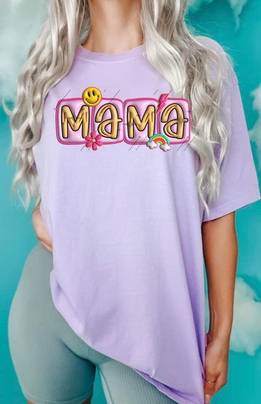 3D mama bubble screen print