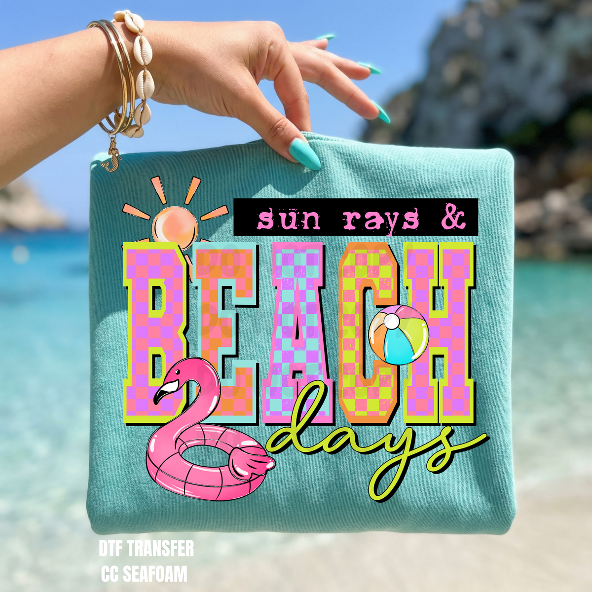 Sun Rays & Beach Days -DTF TRANSFER