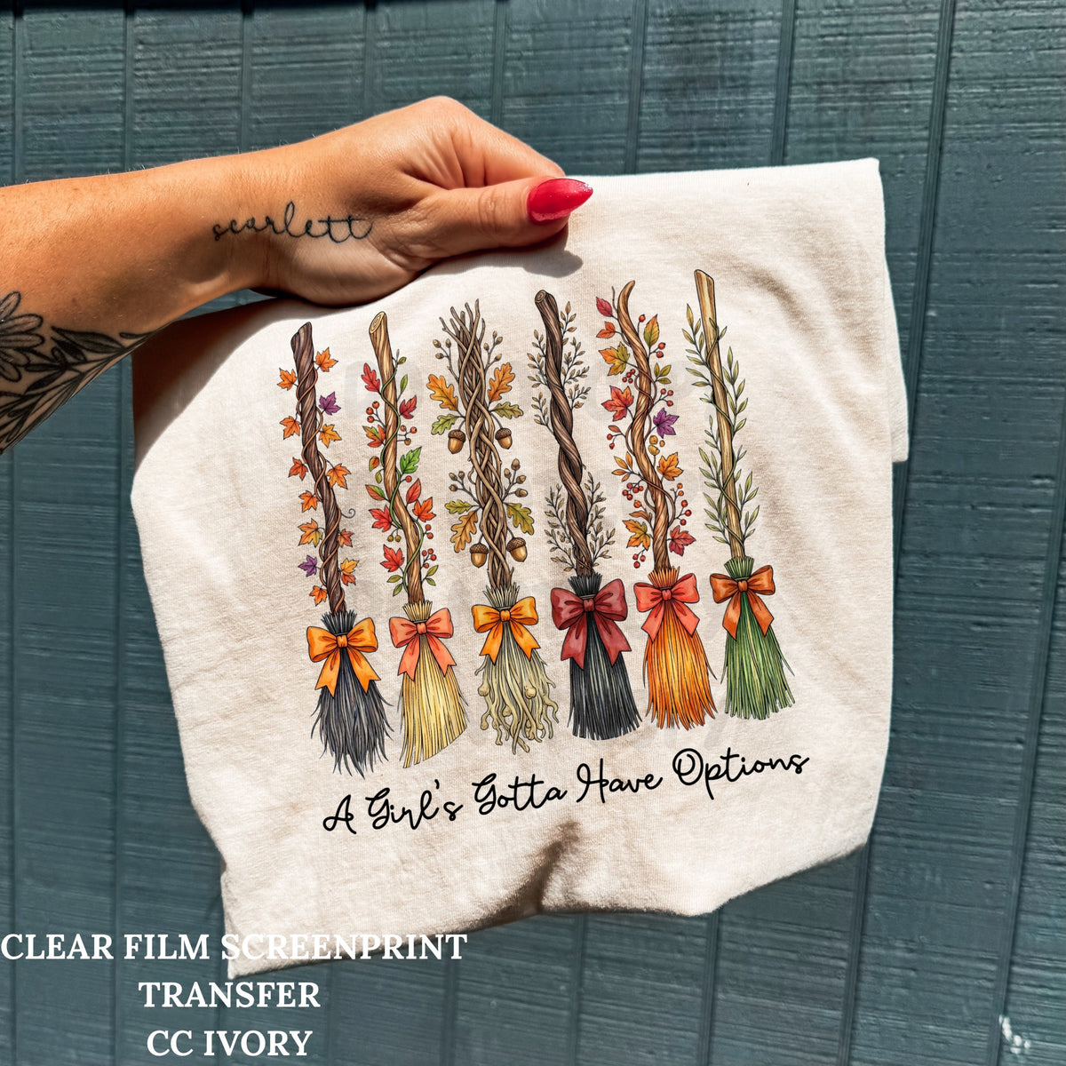 Broom Options-Clear Film Screen Print