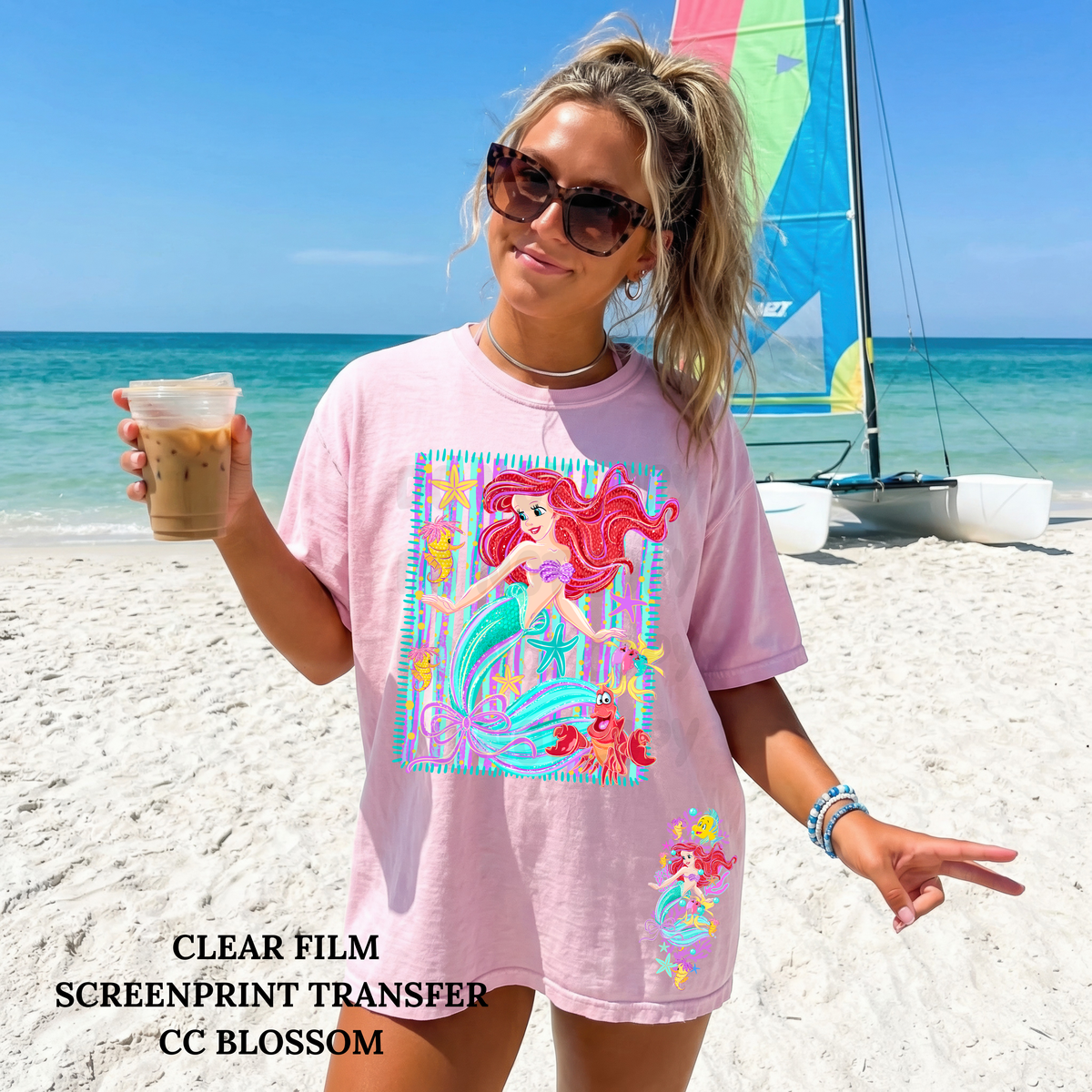 Mermaid Stripes w/ 1 Sleeve -Clear Film