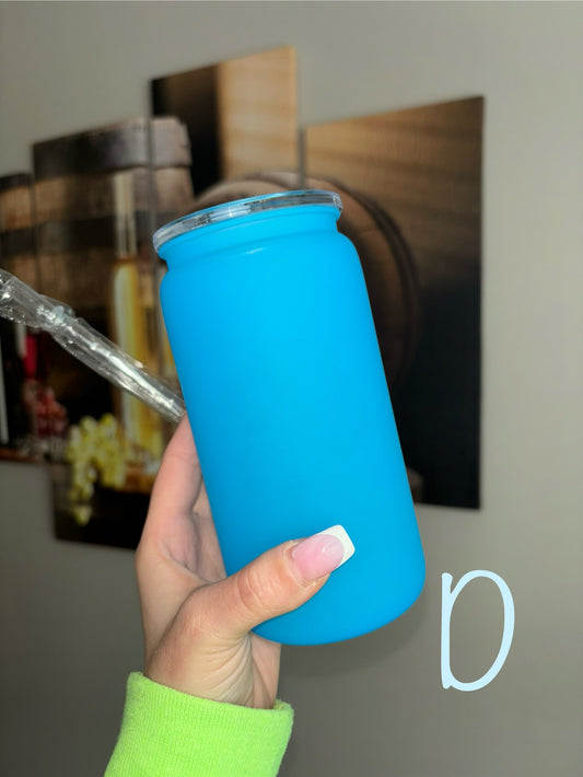 D- BLUE SOLID acrylic can