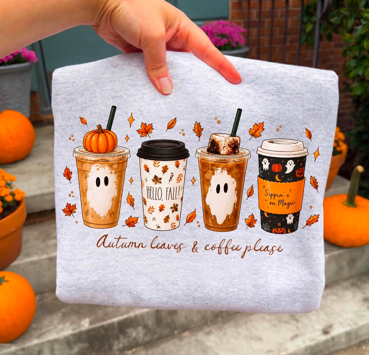 **PRE ORDER**Autumn Leaves & Coffee Please DTF TRANSFER