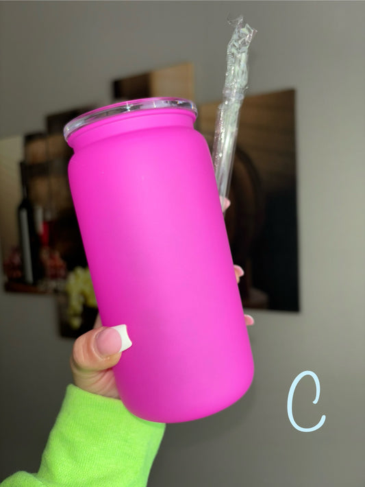 C- PINK SOLID acrylic can