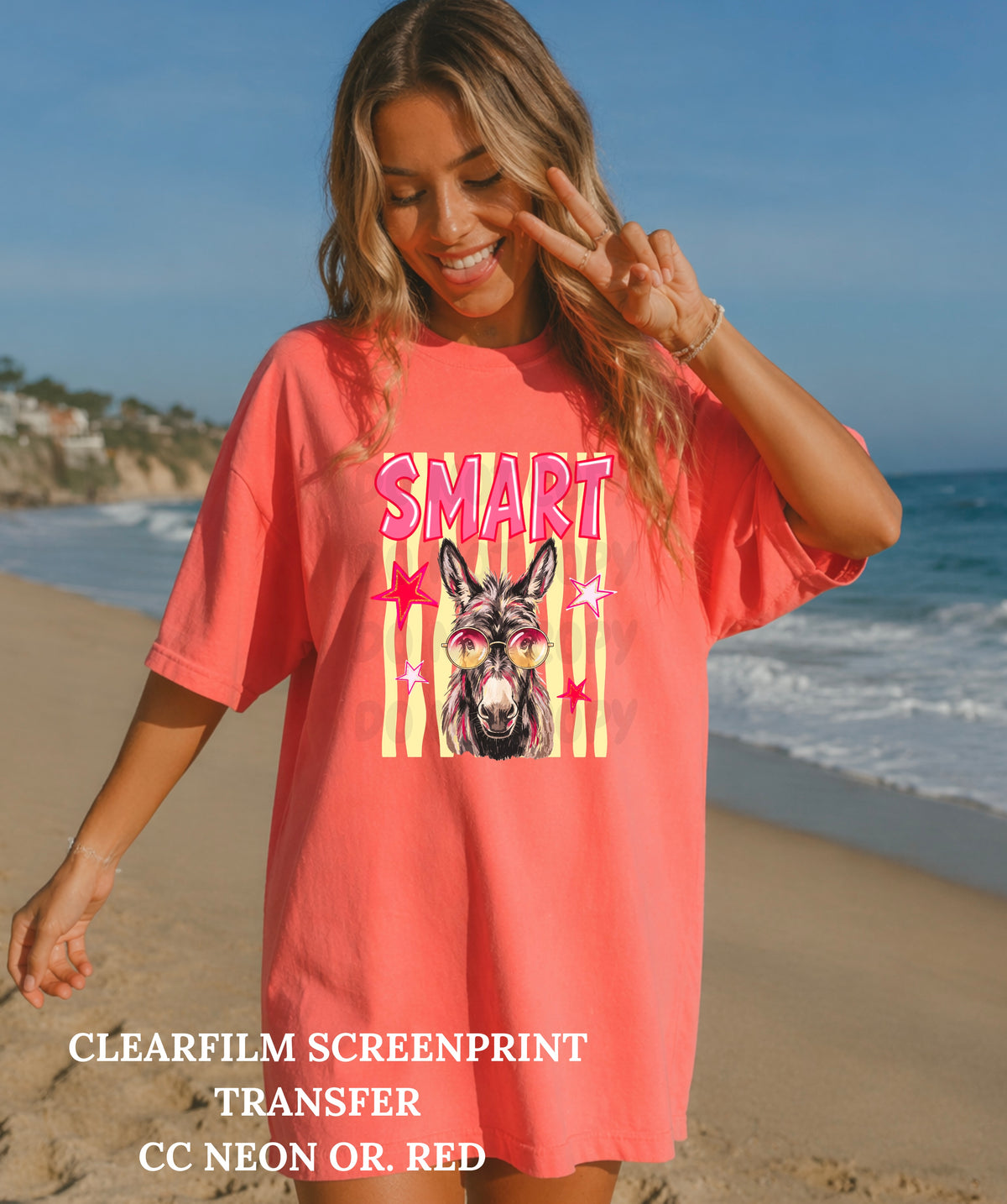 Smart A Stripes -Clear Film Screen Print