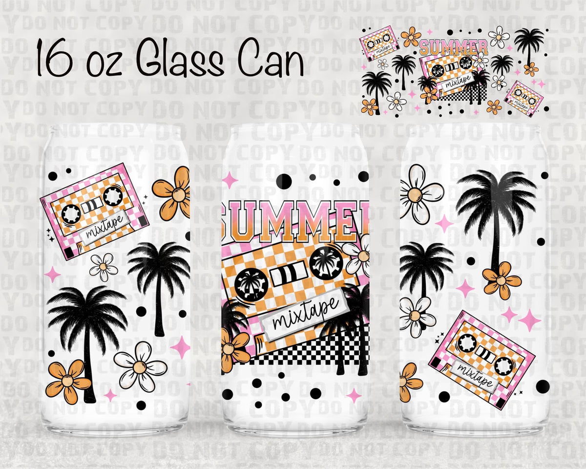 Summer mix tape UV cup wrap