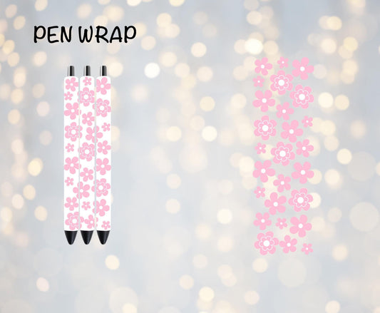 Pink daisies UV pen wrap