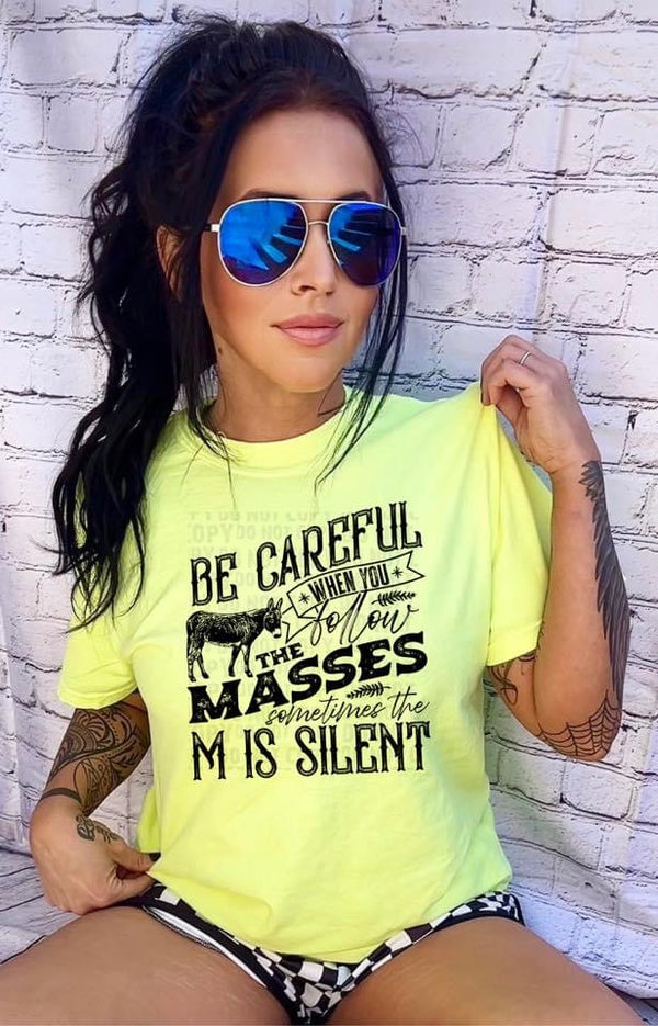 M is silent single color screen print transfer * black *