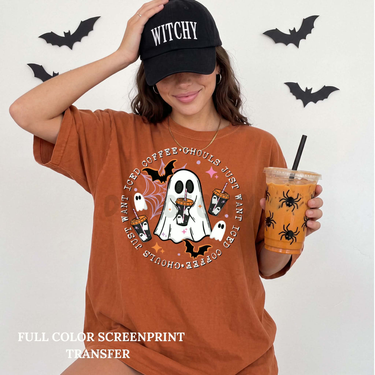 Coffee Ghouls -Clear Film Screen Print
