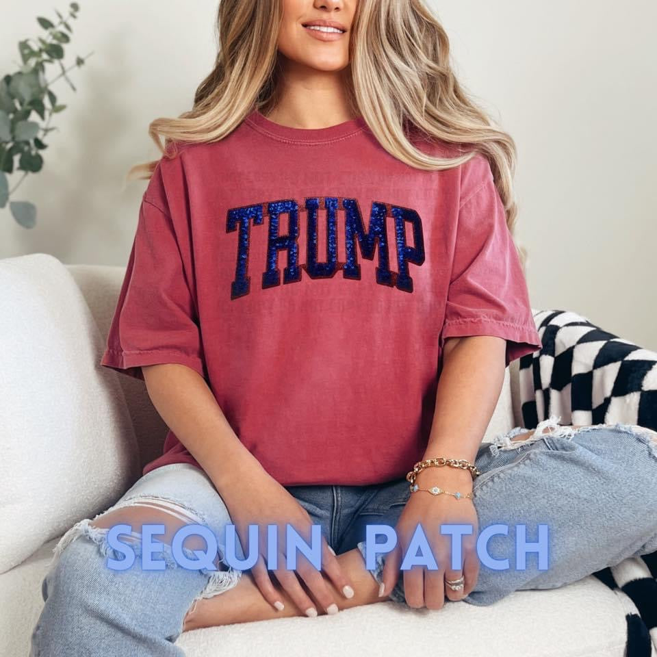 Trump sequin patch 11 inch adult