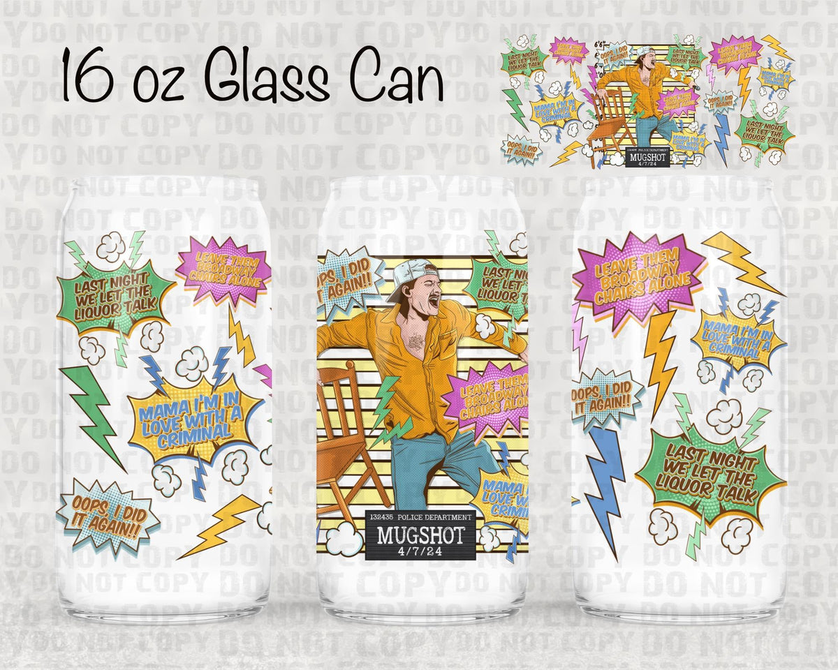 Mug shot UV cup wrap