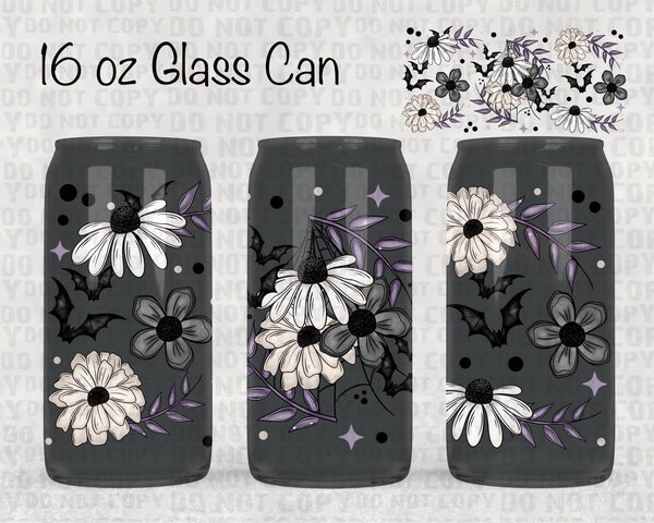 Deep purple floral UV cup wrap