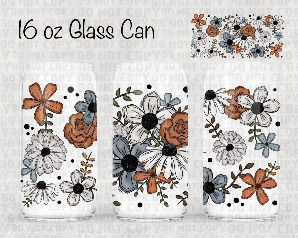 Autumn floral UV cup wrap