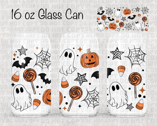 Pumpkins and ghosts UV cup wrap
