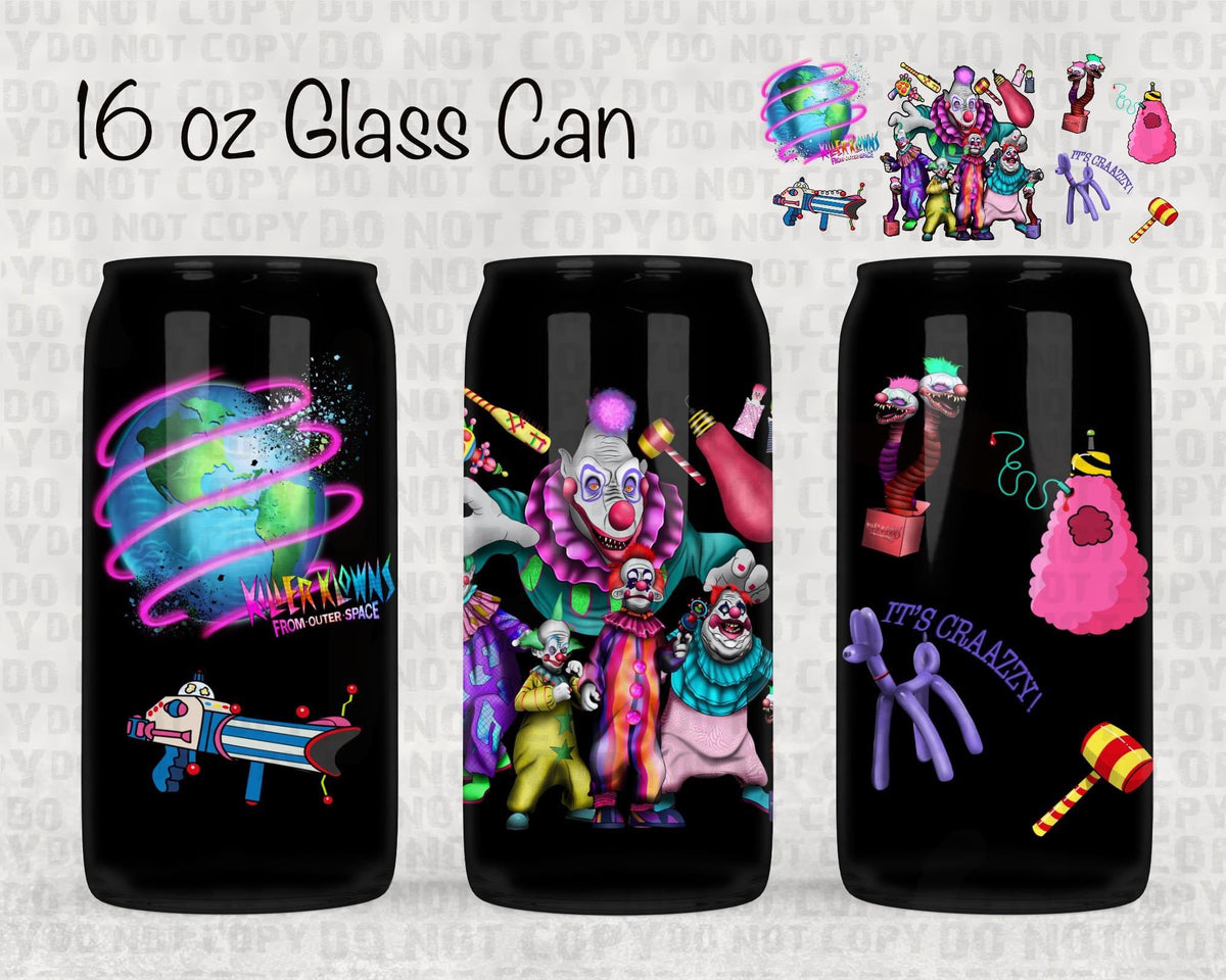 Outer space clowns UV cup wrap