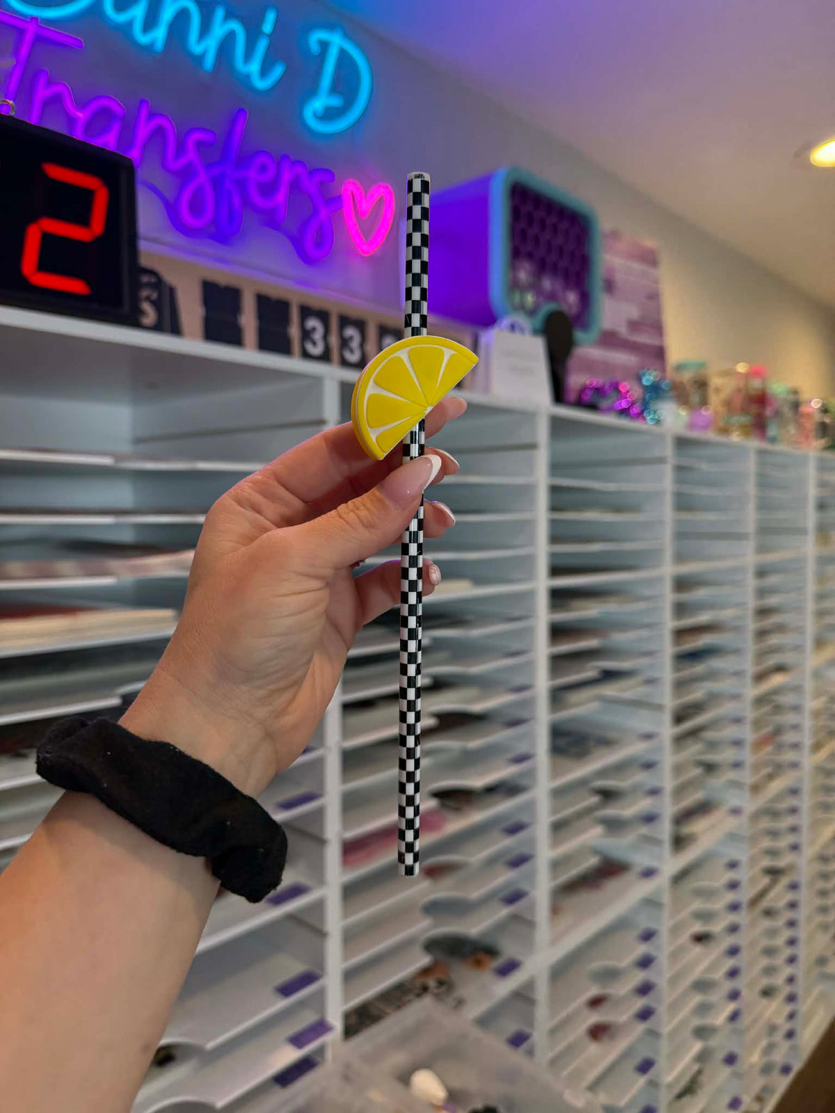 Lemon Slice 8mm Straw Topper (Standard Straw Size) Straw Not Included
