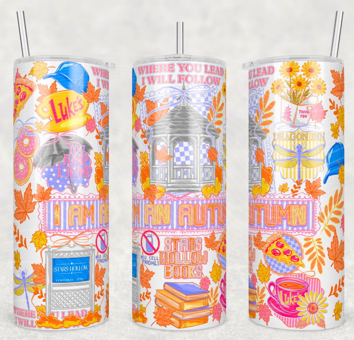 I am an autumn 20oz skinny sublimation transfer