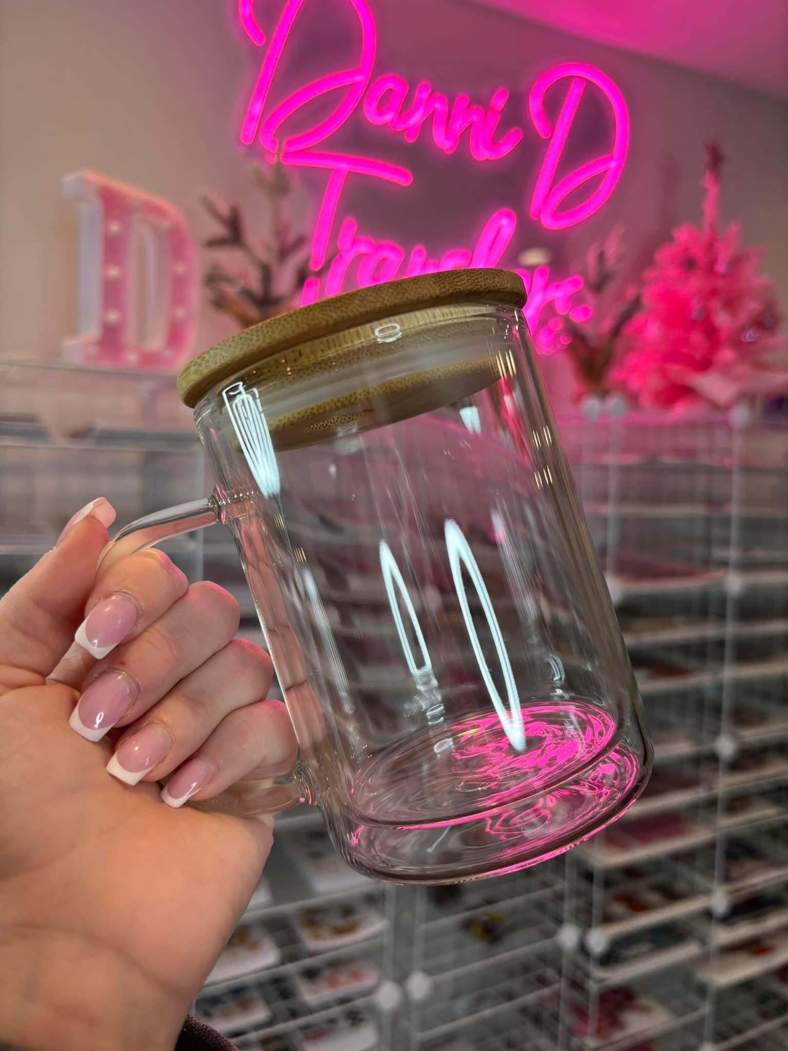 15 oz Double Wall Glass Mug Danni D Designs