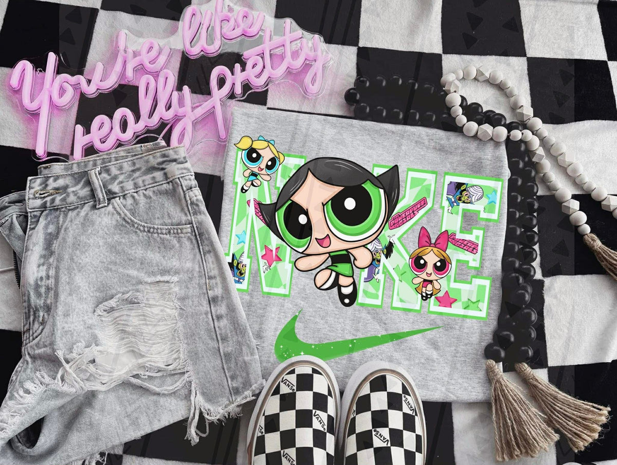 **PRE ORDER** Green Puff Girl Swoosh DTF -DTF TRANSFER