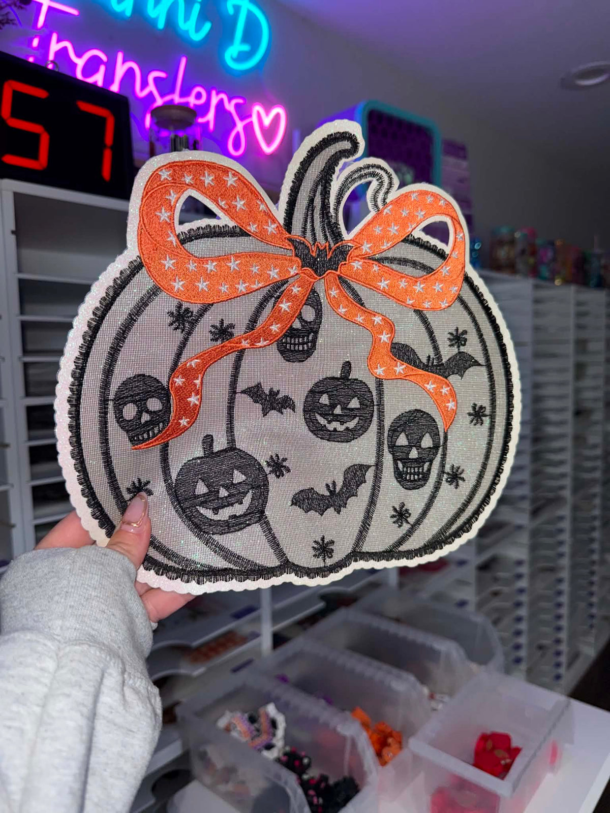 Pumpkin Coquette Chenille Patch