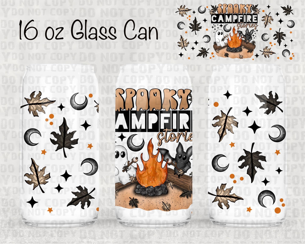 Spooky campfire stories UV cup wrap