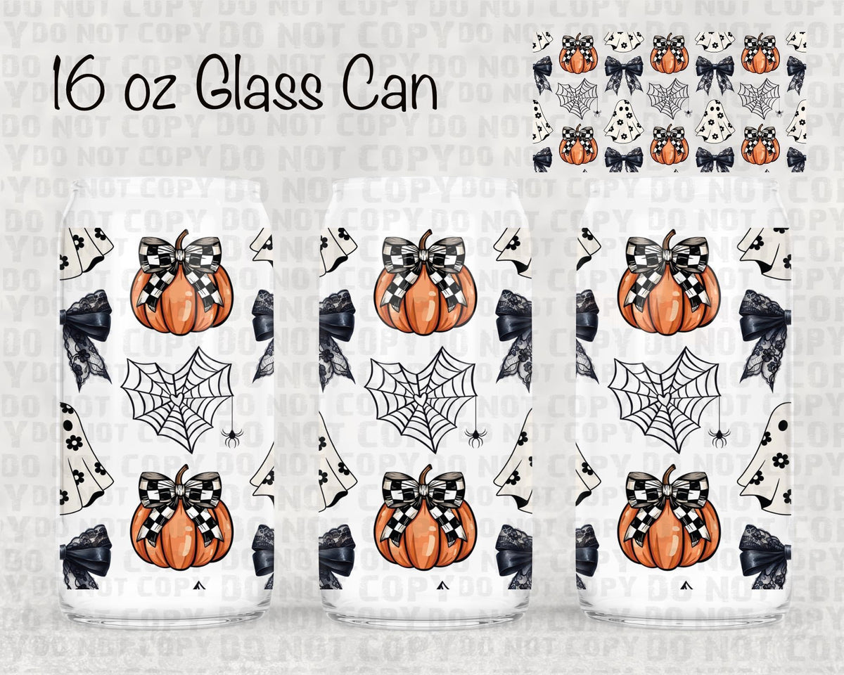 Bows and pumpkins UV cup wrap