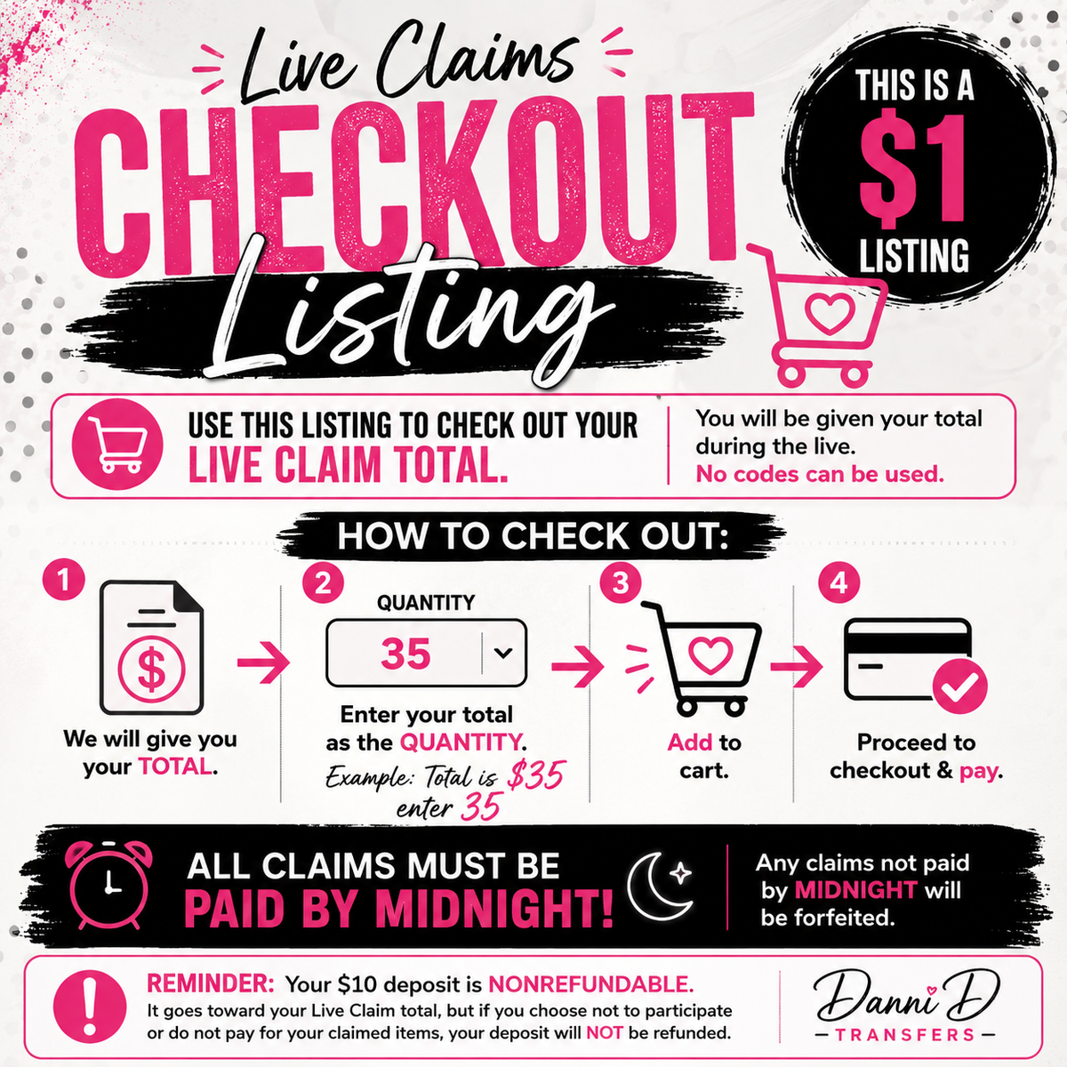 ** LIVE CLAIM CHECKOUT**