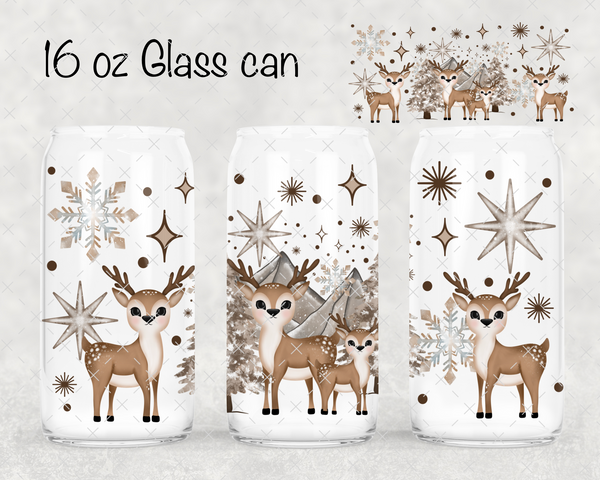 Brown Winter Deer UV Cup Wrap