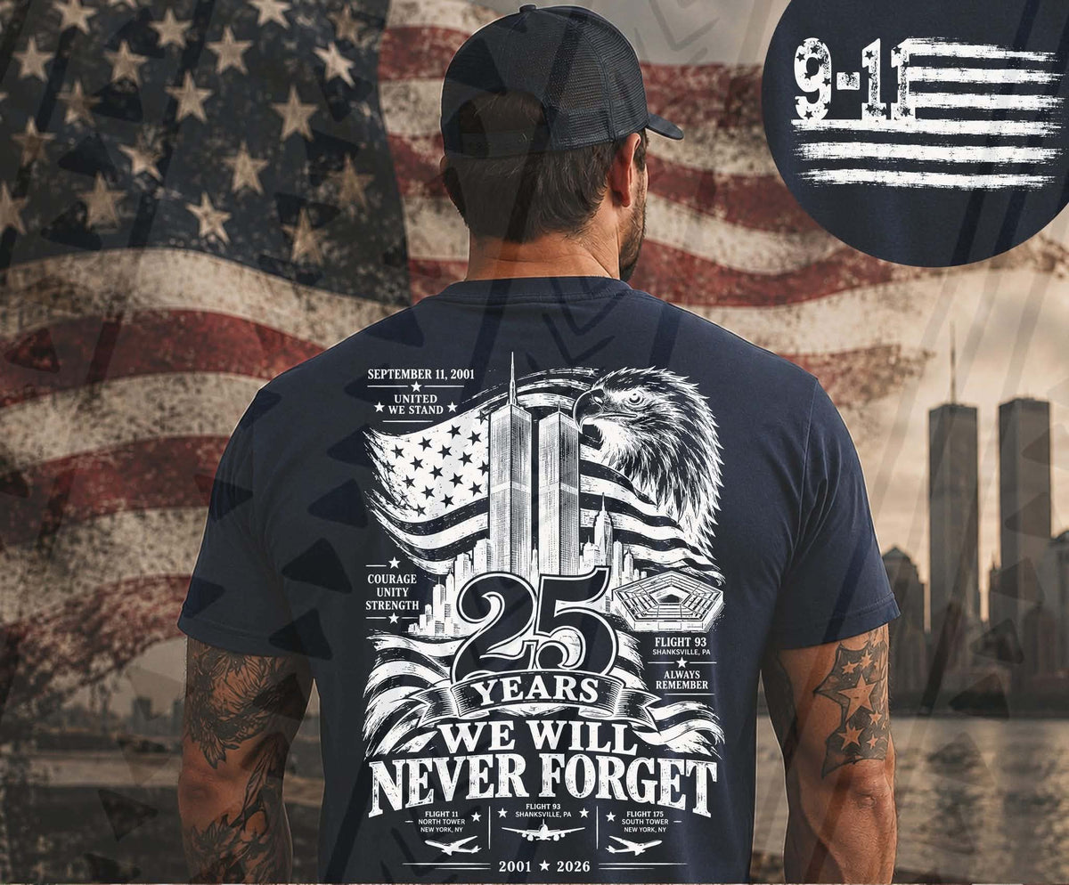 **PRE ORDER**Never Forget  + pocket DTF -DTF TRANSFER