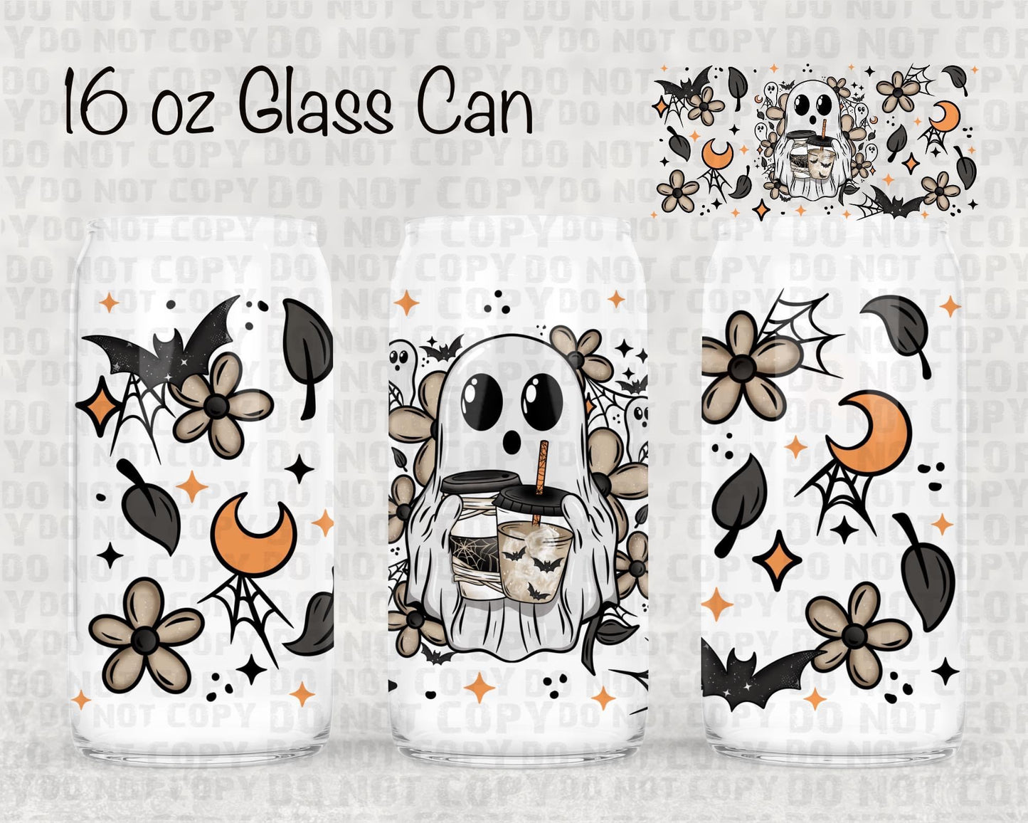 Moons and ghosts UV cup wrap