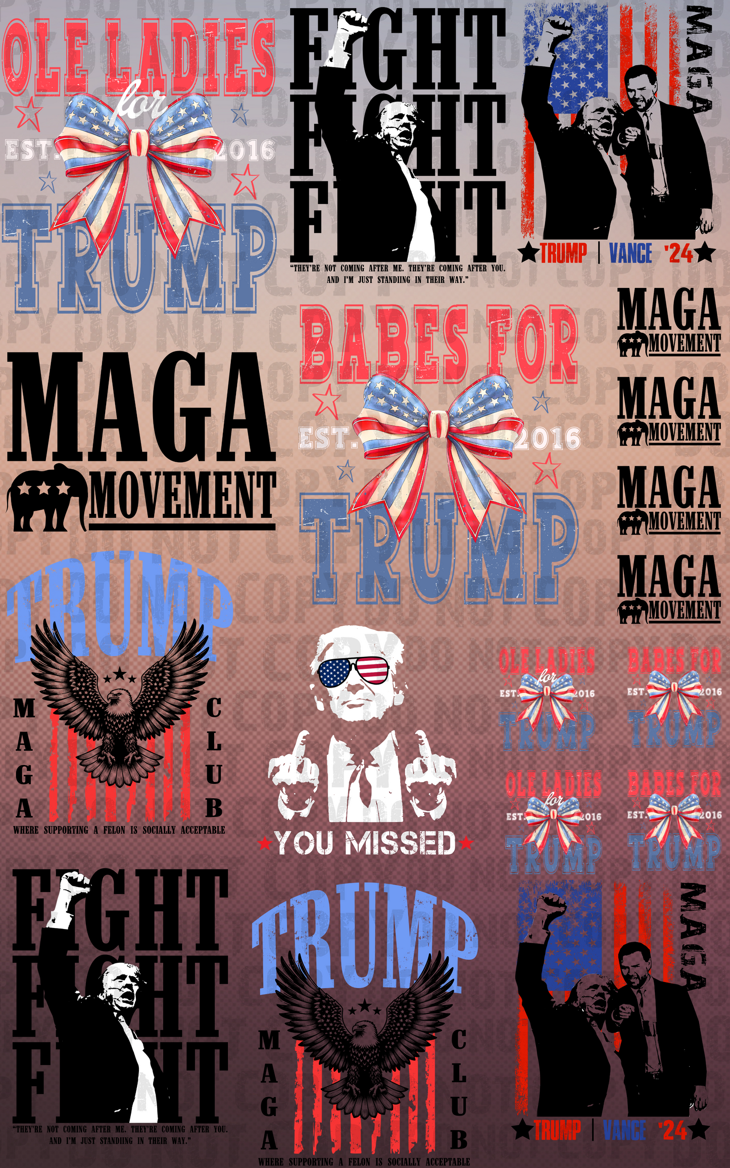 ** New ** MAGA pre- made gang sheet 30x48