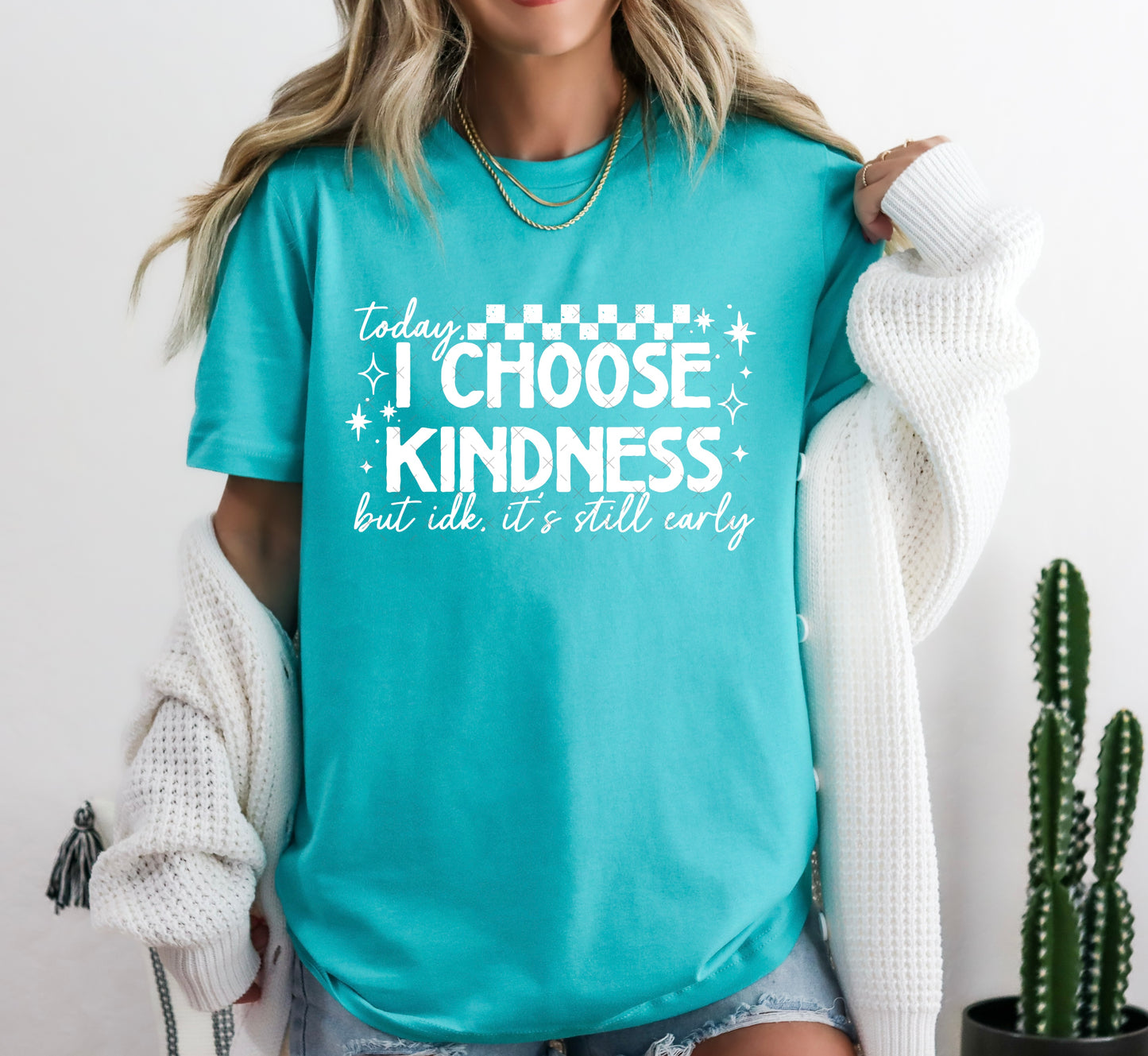 Choose Kindness But It's Early Single Color * WHITE INK* Single Color Screen Print Transfer