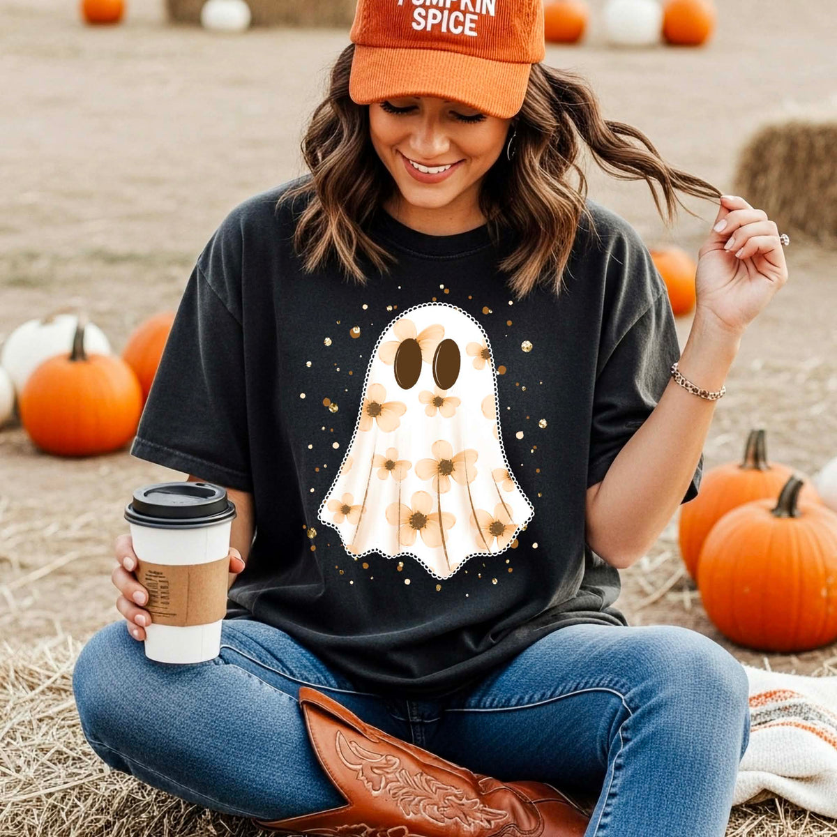**PRE ORDER**Floral Ghostie DTF -DTF TRANSFER